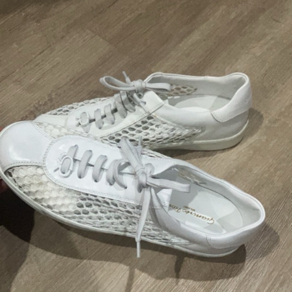 AUTHENTIC gianvito rossi white mesh sneakers (Helena)
